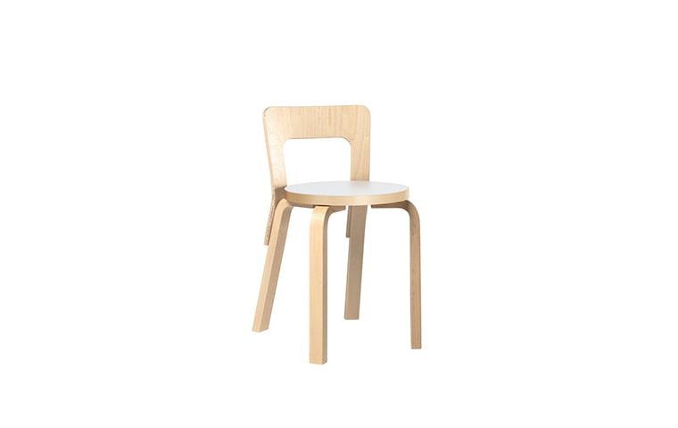 Chair 65 White/Birch, BENUFE, 아르텍 ARTEK