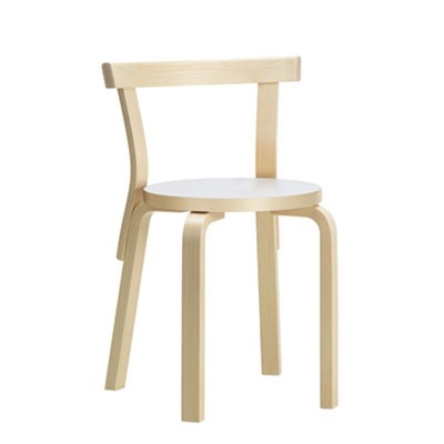 Chair 68 White/Birch, 베뉴페, 아르텍 ARTEK
