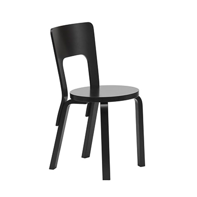 Chair 66 Black Lacquered, 베뉴페, 아르텍 ARTEK