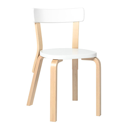 Chair 69 White Seat,Backrest/Birch, 베뉴페, 아르텍 ARTEK