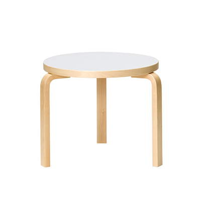 Aalto Table 90D White/Birch, BENUFE, 아르텍 ARTEK