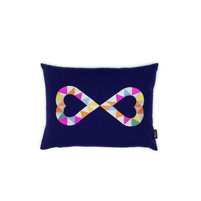 Embroidered Pillow Double Heart 2, Blue, 베뉴페, 비트라 vitra