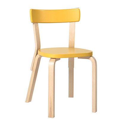 아르텍 Chair 69 Yellow Lacquered/Birch, 베뉴페, 아르텍 ARTEK