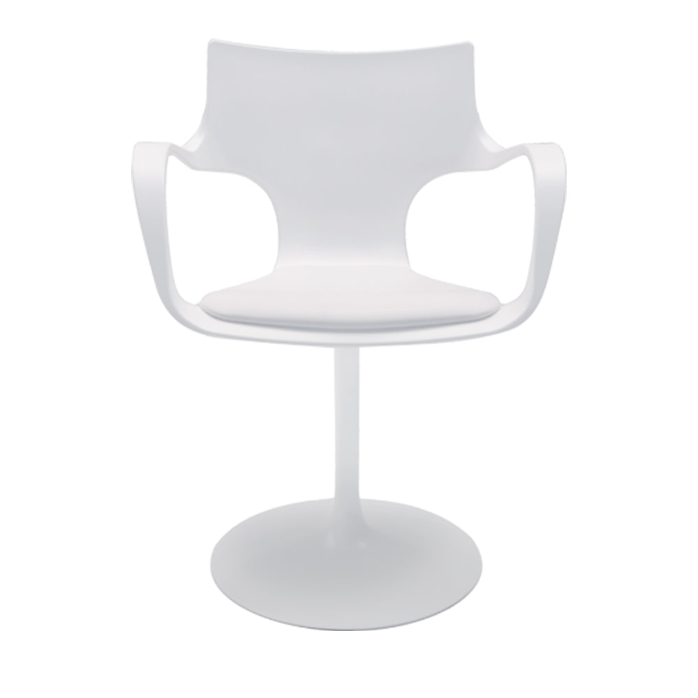 소벳이탈리아 flute girevole chair Fake leather white / Embossed white, 베뉴페, 소벳 SOVET