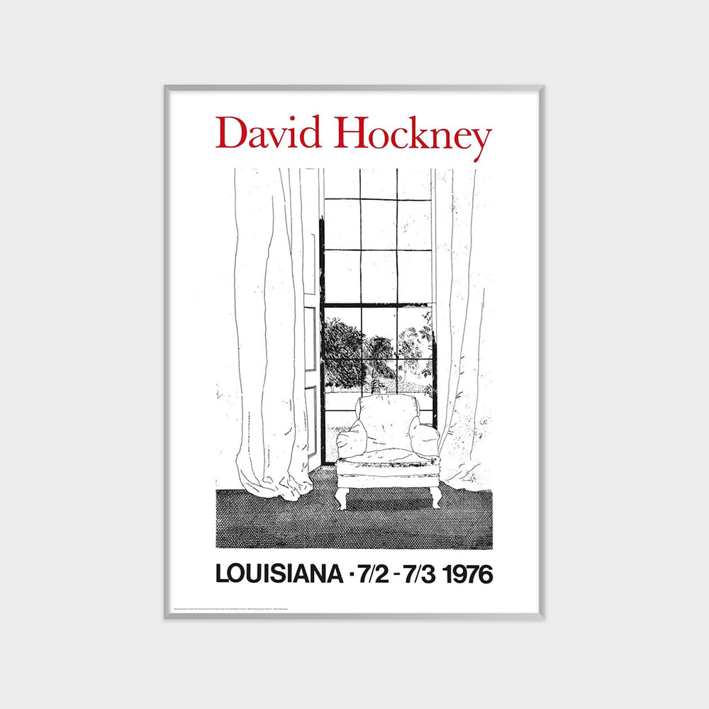 데이비드 호크니 ANNIVERSARY POSTER OF DAVID HOCKNEY&#039;S GRAPHIC WORKS (액자포함) 42 x 60 cm, 베뉴페, 마이온프라이빗 myownprivate
