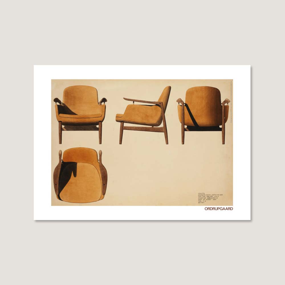 쿠나장롱 [핀 율] Sketch II, Brown Chair (액자 포함) 70 x 50 cm, 베뉴페, 쿠나장롱 kunajangrong