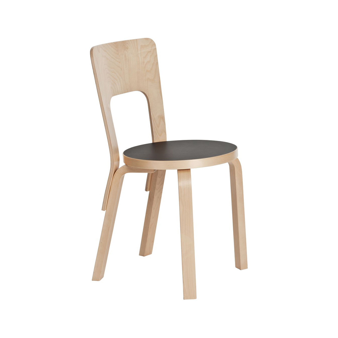 [DP 상품] 아르텍 Chair 66 Black/Birch, 베뉴페, 아르텍 ARTEK