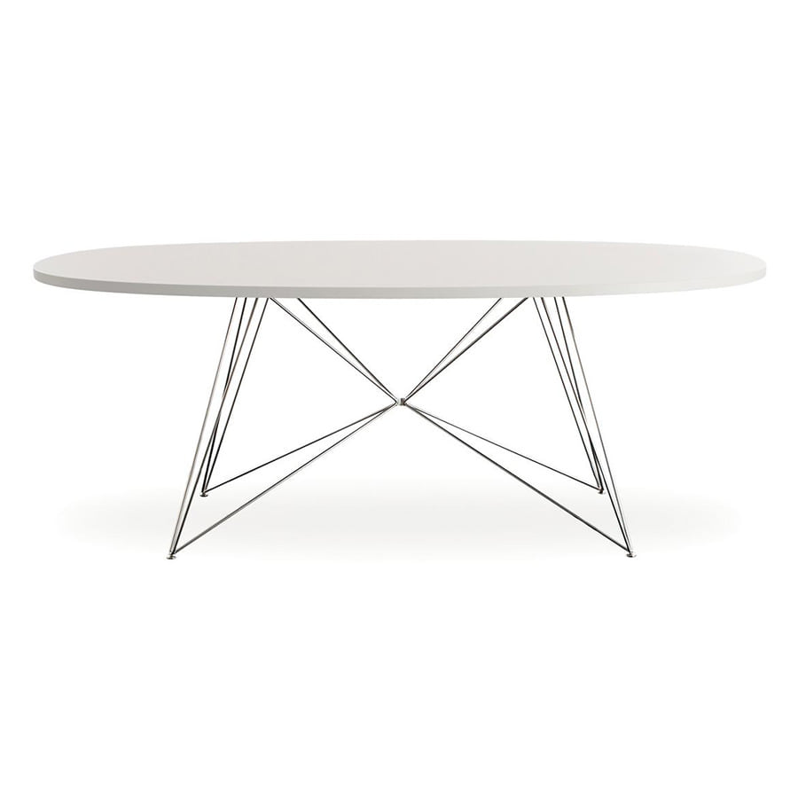 XZ3 Oval Table 200 White/Chromed, BENUFE, 마지스 MAGIS