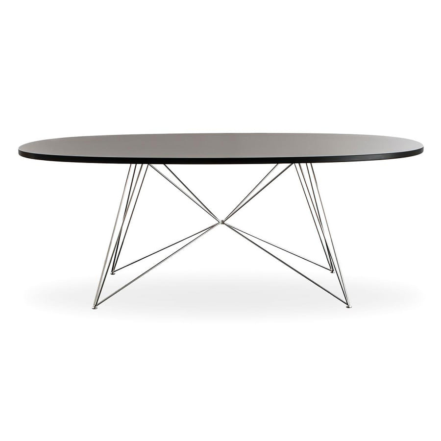 XZ3 Oval Table 200 Black/Chromed, BENUFE, 마지스 MAGIS